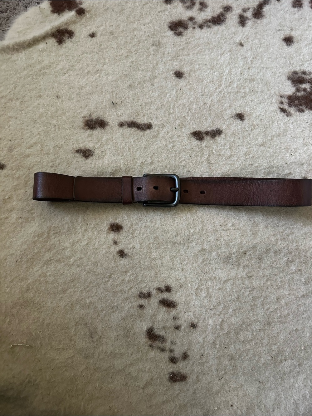 Classic Brown Leather FOSSIL unisex Belt - Sz 32